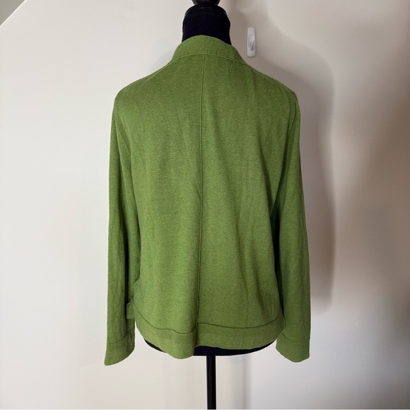 WHITE STUFF Green Merino Wool Cardigan Sweater Buttons Size Medium - Picture 7 of 10
